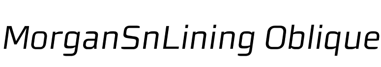 MorganSnLining Oblique font preview