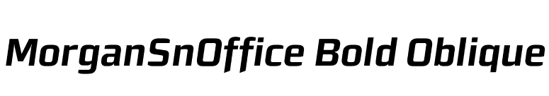 MorganSnOffice Bold Oblique font preview