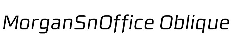MorganSnOffice Oblique font preview