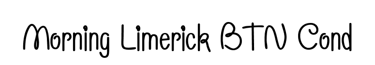 Morning Limerick BTN Cond font preview