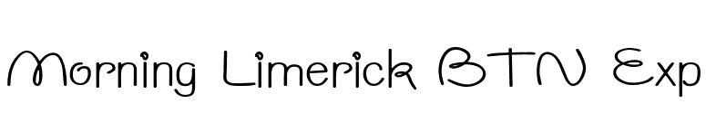 Morning Limerick BTN Exp font preview