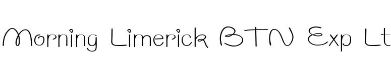 Morning Limerick BTN Exp Lt font preview