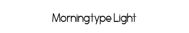 Morningtype Light font preview