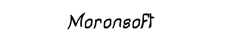 Moronsoft font preview