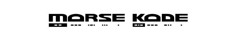 Morse Kode font preview