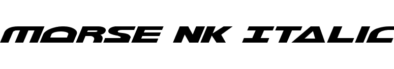 Morse NK Italic font preview