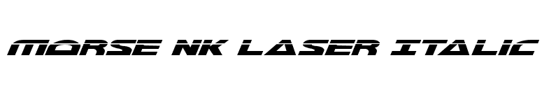 Morse NK Laser Italic font preview