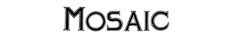 Mosaic font preview
