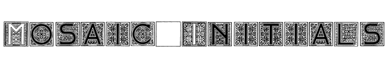 Mosaic_Initials font preview