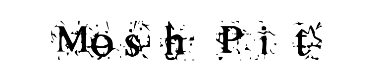 Mosh Pit font preview