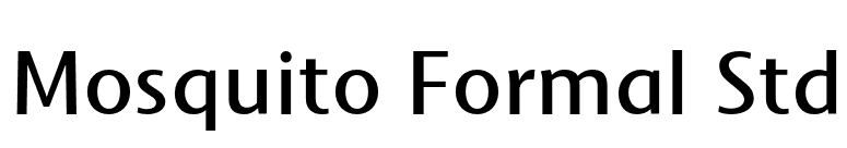 Mosquito Formal Std font preview
