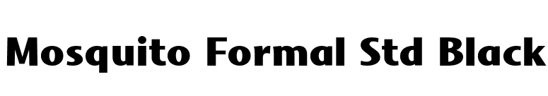 Mosquito Formal Std Black font preview