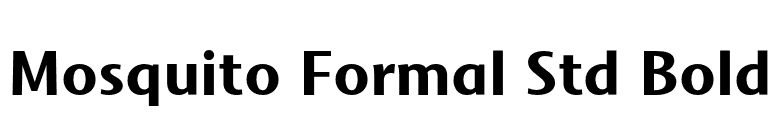 Mosquito Formal Std Bold font preview