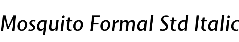 Mosquito Formal Std Italic font preview