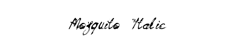 Mosquito Italic font preview