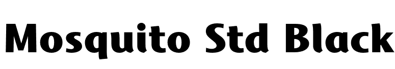 Mosquito Std Black font preview
