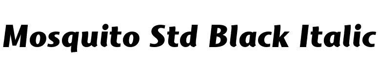 Mosquito Std Black Italic font preview
