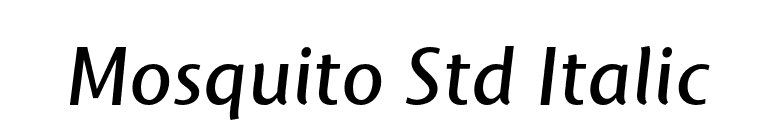 Mosquito Std Italic font preview