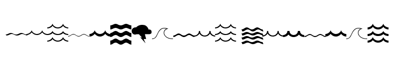 MostlyWaves Regular font preview