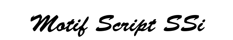 Motif Script SSi font preview