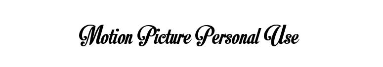 Motion Picture Personal Use  font preview