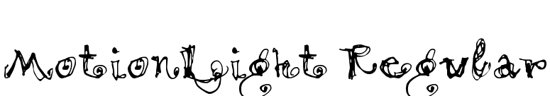 MotionLight Regular font preview
