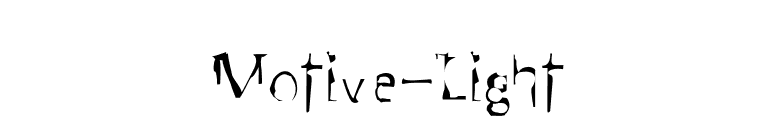 Motive-Light font preview
