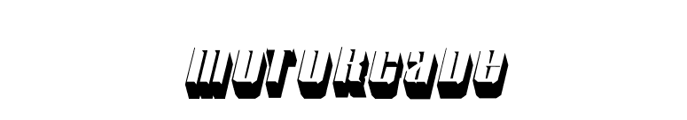 Motorcade font preview