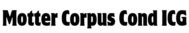 Motter Corpus Cond ICG font preview