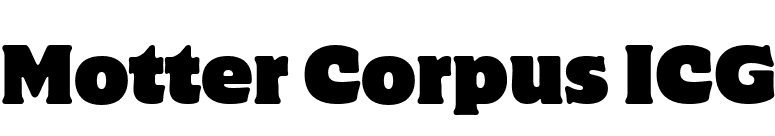 Motter Corpus ICG font preview
