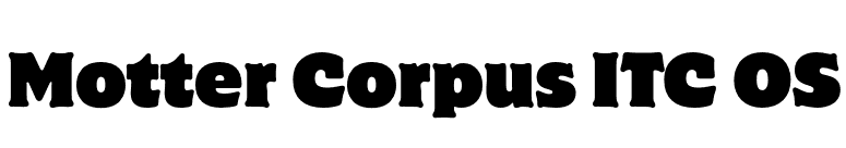 Motter Corpus ITC OS font preview