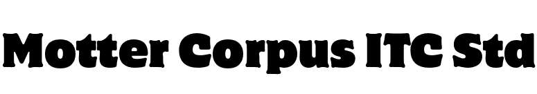 Motter Corpus ITC Std font preview