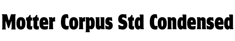 Motter Corpus Std Condensed font preview