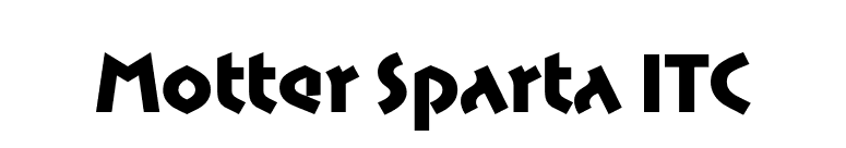 Motter Sparta ITC font preview