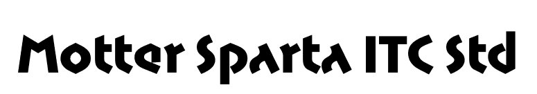 Motter Sparta ITC Std font preview