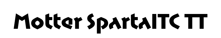 Motter SpartaITC TT font preview