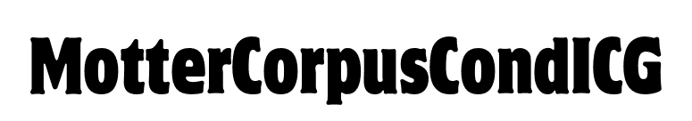 MotterCorpusCondICG font preview