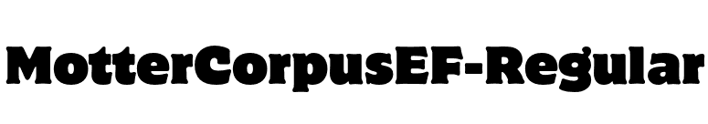 MotterCorpusEF-Regular font preview