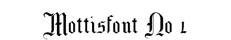 Mottisfont No 1 font preview