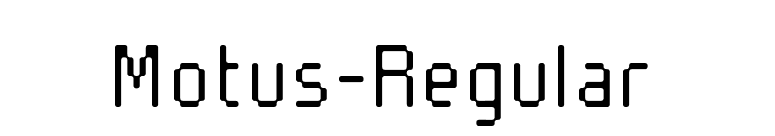 Motus-Regular font preview