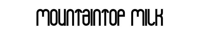 Mountaintop Milk font preview