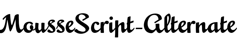 MousseScript-Alternate font preview