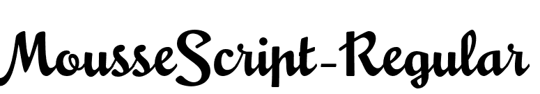 MousseScript-Regular font preview