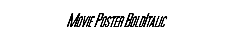 Movie Poster BoldItalic font preview