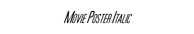 Movie Poster Italic font preview