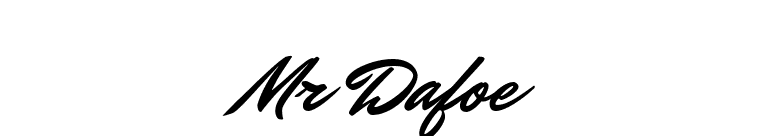 Mr Dafoe font preview