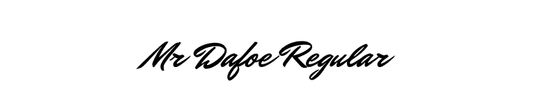 Mr Dafoe Regular font preview
