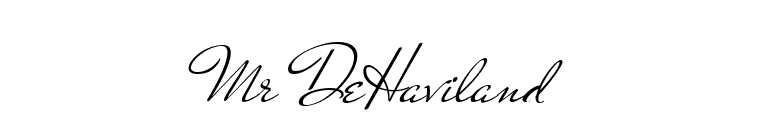 Mr DeHaviland font preview