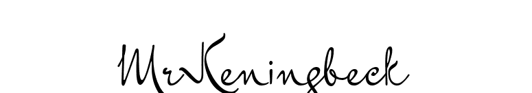 Mr Keningbeck font preview