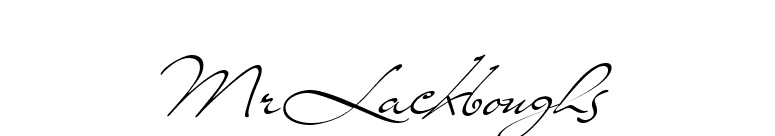 Mr Lackboughs font preview